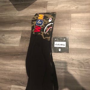 Bape Half Camo Shark Hoodie